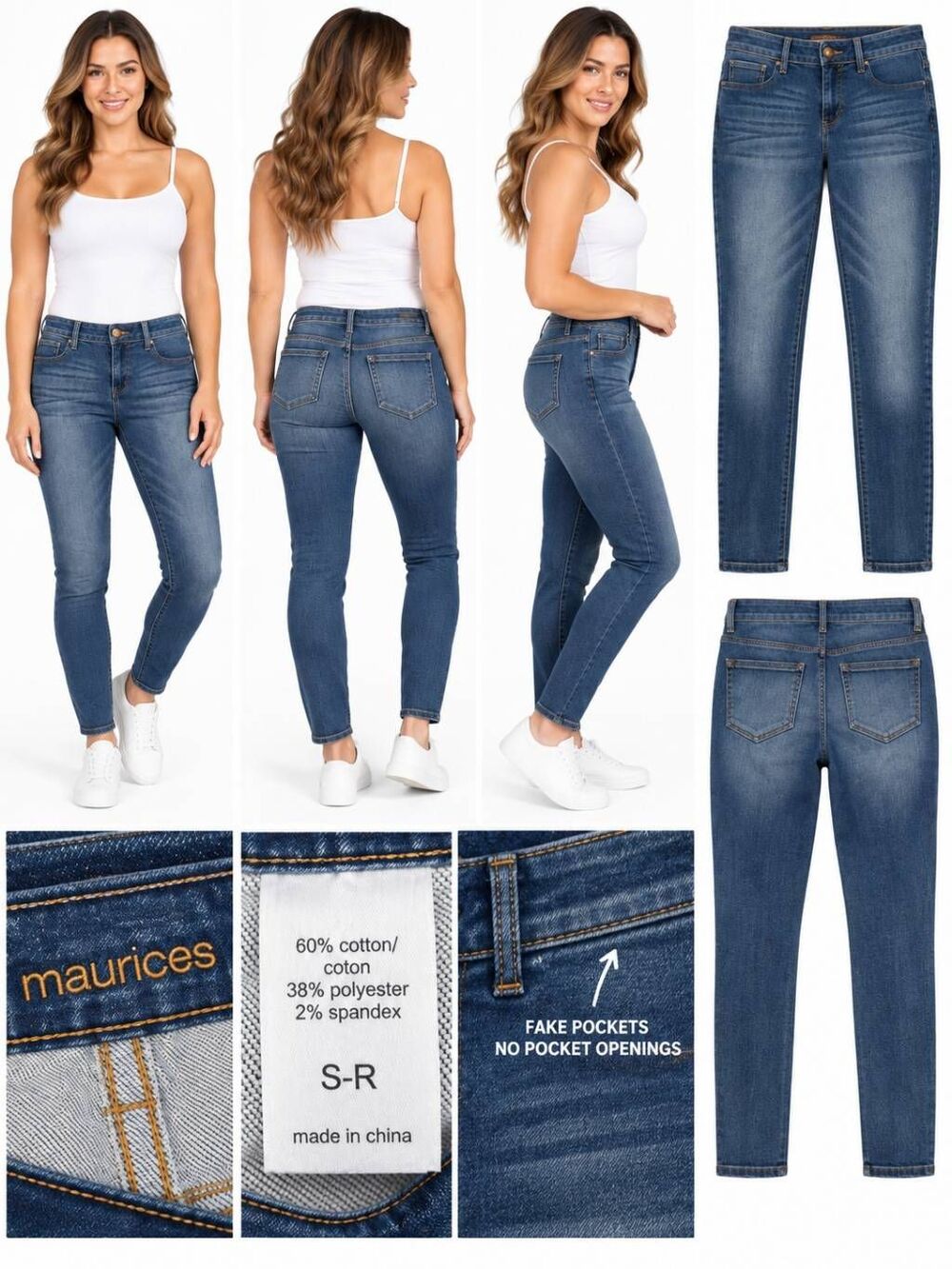 Maurices Mid Rise Skinny Jeans S-R Light Wash